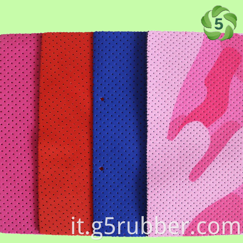 Perforated Punching Rubber Sheet Lined Polyester And Nylon Fabric For Sports Jpg